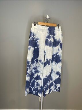 UCHUU Studio Tie-Dye 100% Linen Pants  Made in Italy Resort Wear — Medium